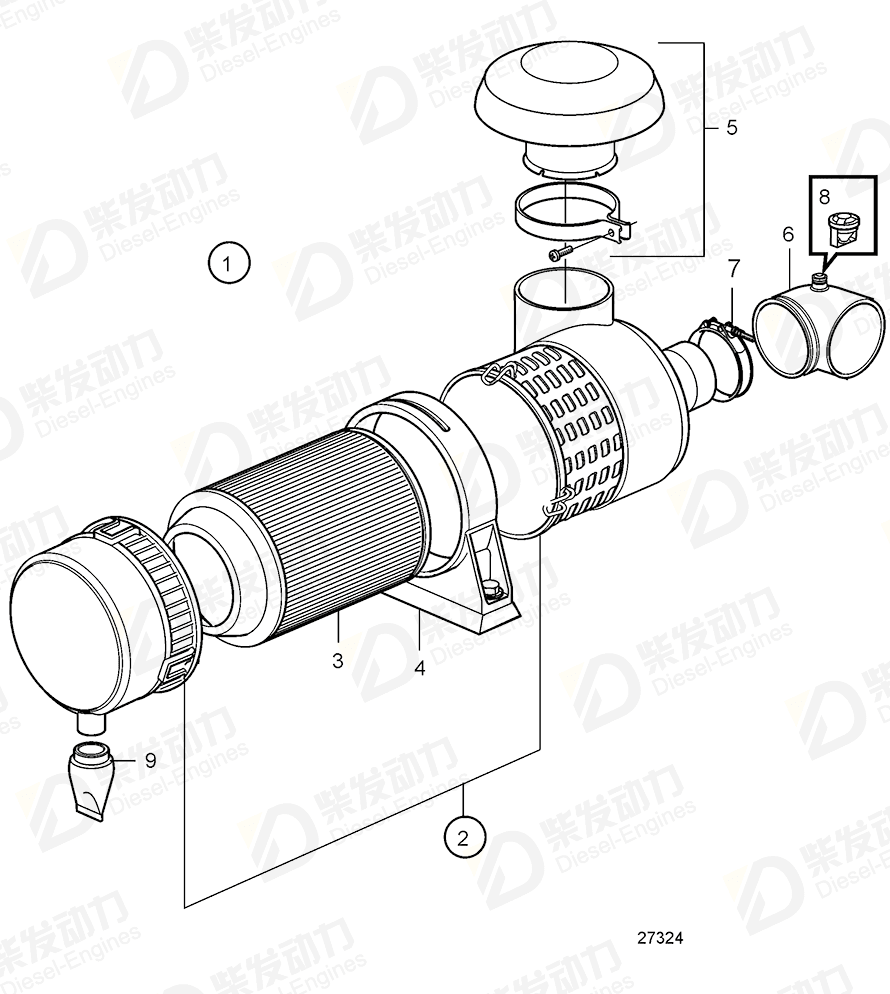 VOLVO Connector 3842044 Drawing